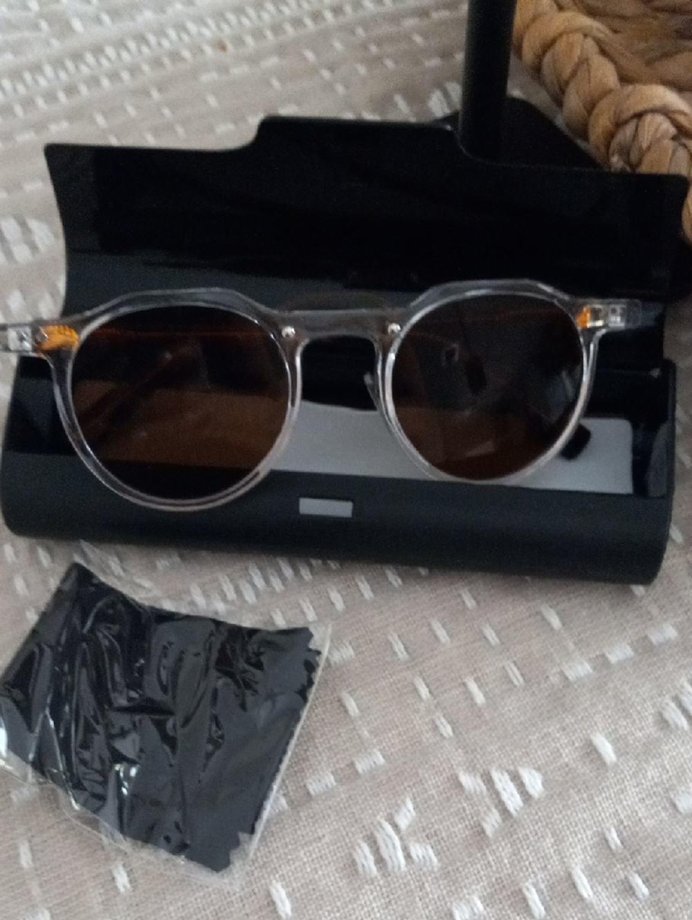 Clear Frame Brown Lens Women’s Sunglasses